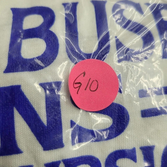 Vintage Admiral Busby & Sons Women T-Shirt Top White Logo Short Sleeve Crew 1984 - Picture 7 of 8